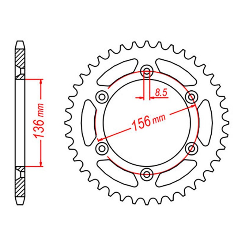 RK 822 Alloy Rear Sprocket #520