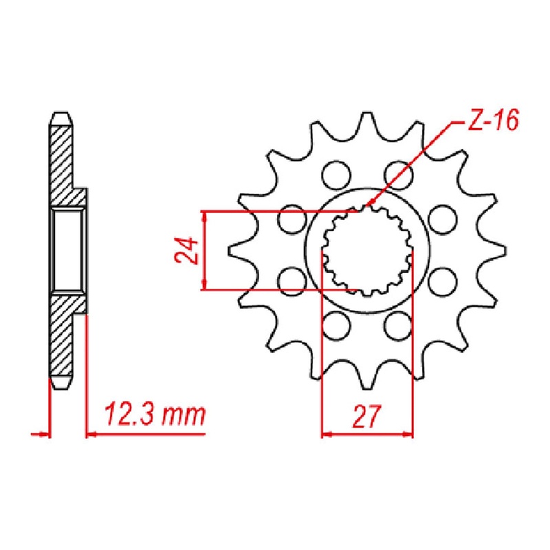 MTX 444 Steel Front Sprocket #525