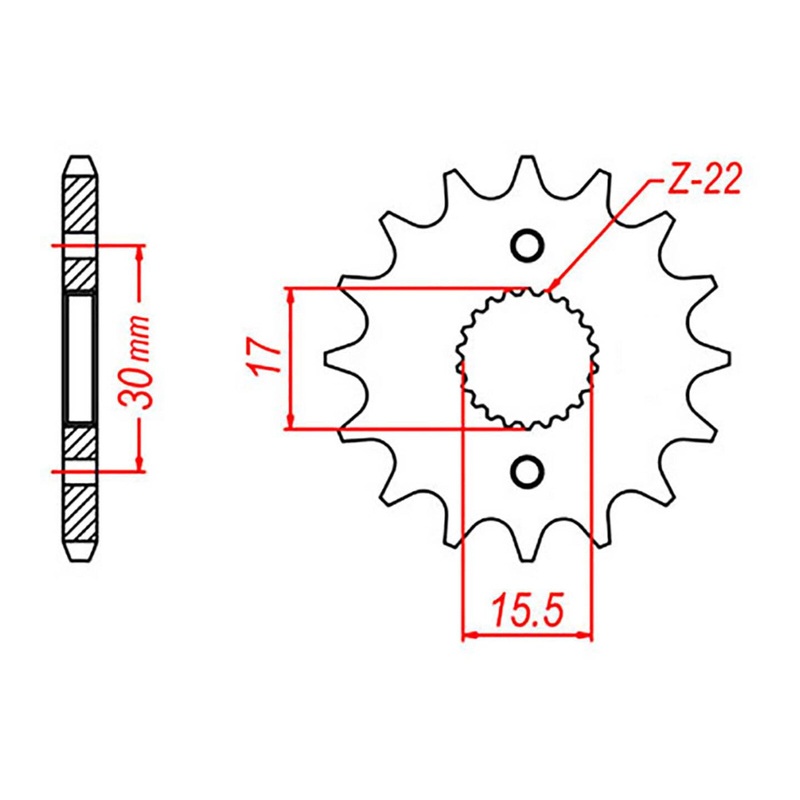 MTX 1256 Steel Front Sprocket #420