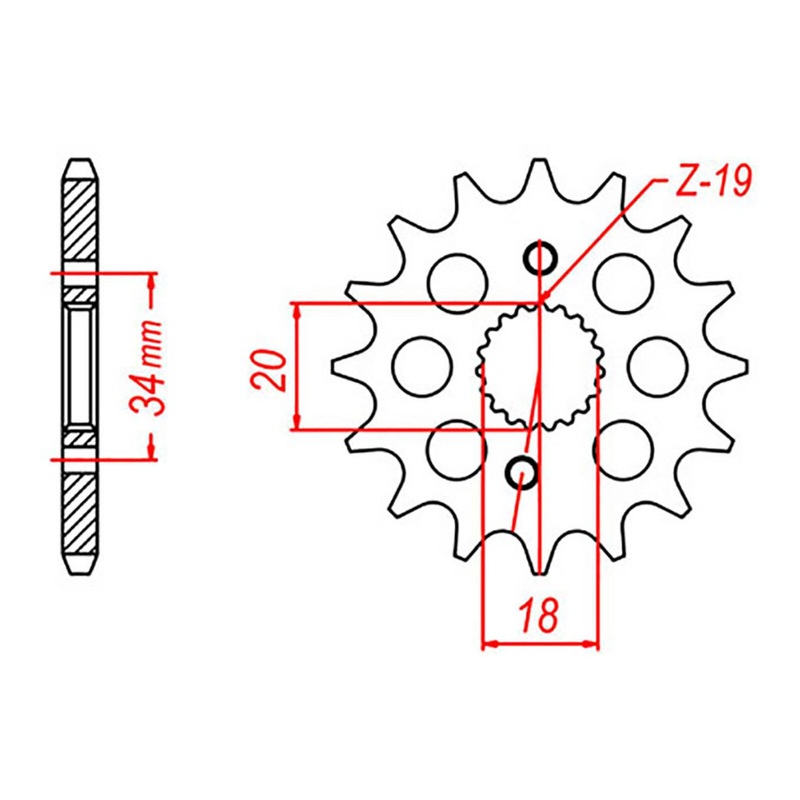 MTX 1310 Steel Front Sprocket #420