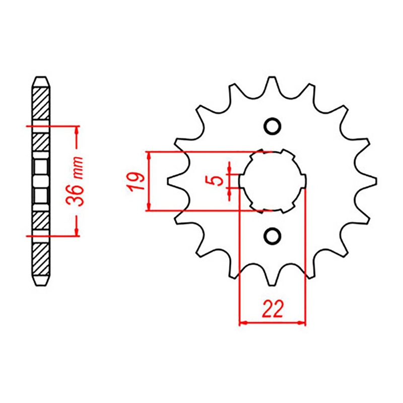 MTX 1352 (2) Steel Front Sprocket #520