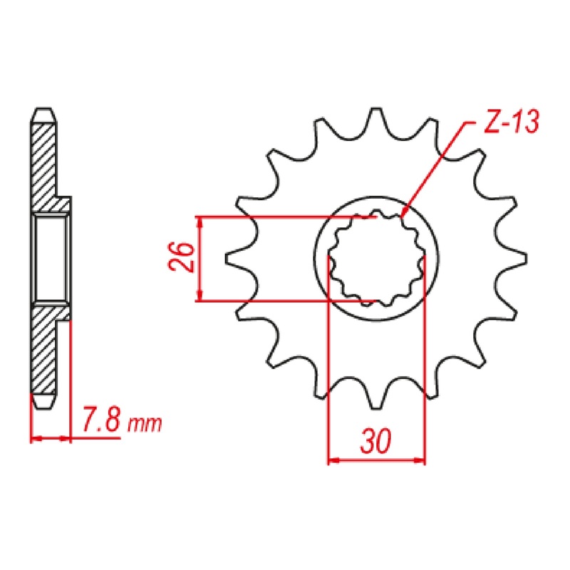 MTX 1184 Steel Front Sprocket #520