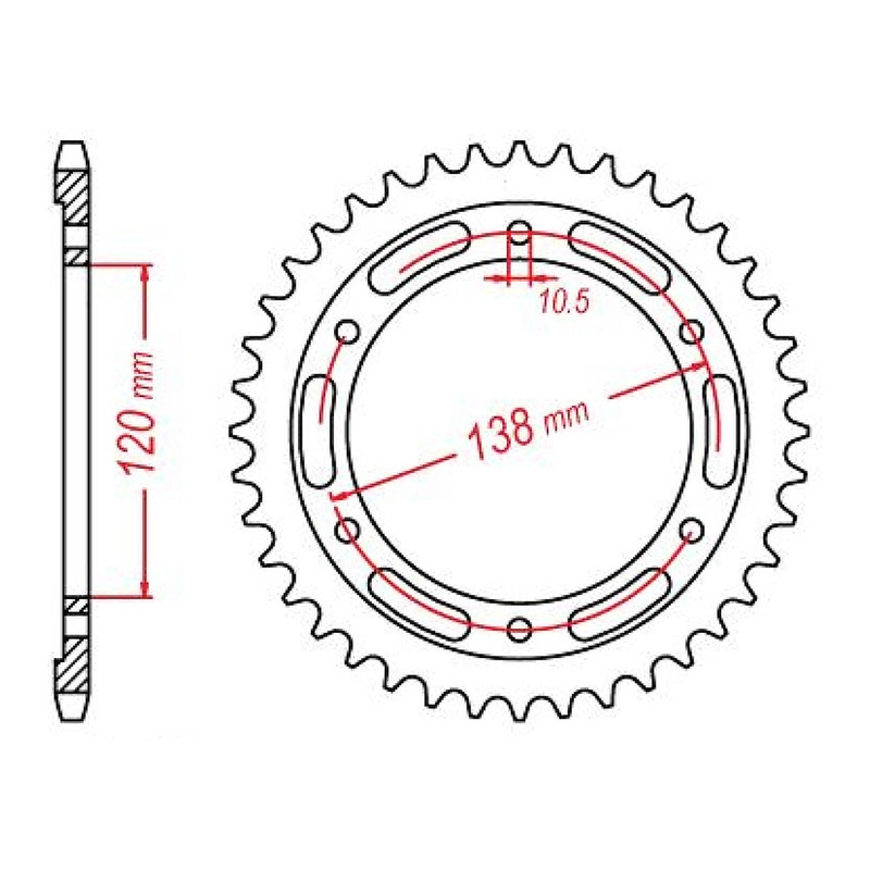 MTX 1220 Steel Rear Sprocket #520