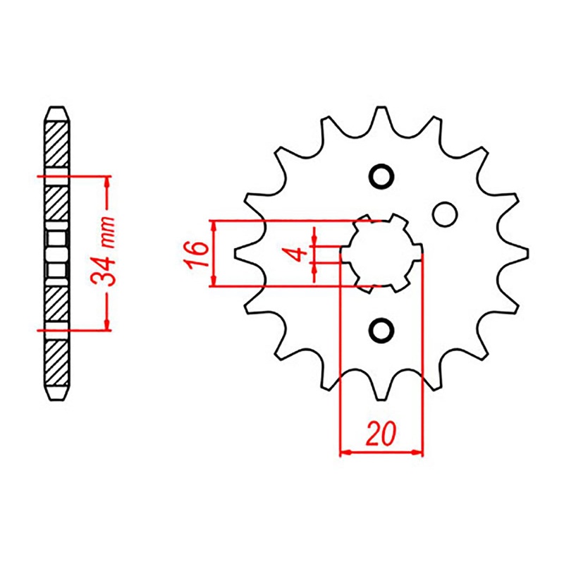 MTX 1263 Steel Front Sprocket #520 (520 Conversion)