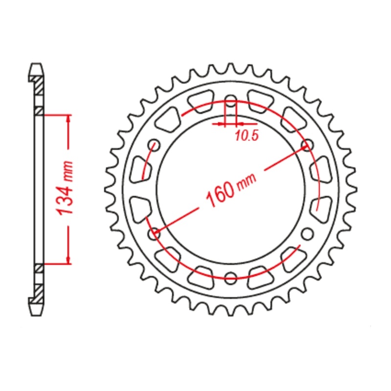 MTX 1317 Steel Rear Sprocket #525