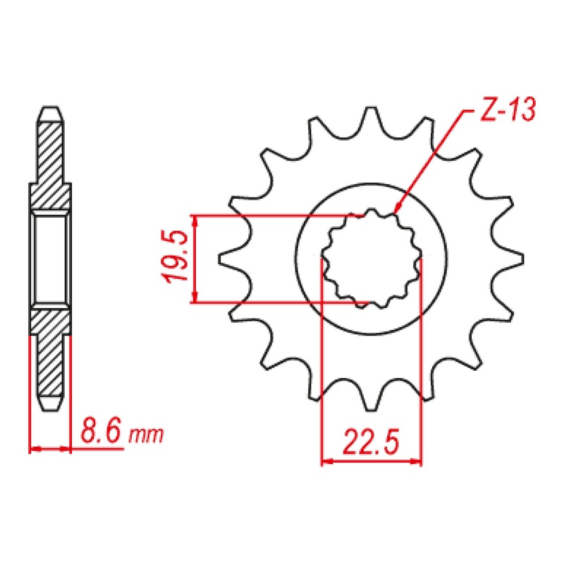 MTX 1447 Steel Front Sprocket #520