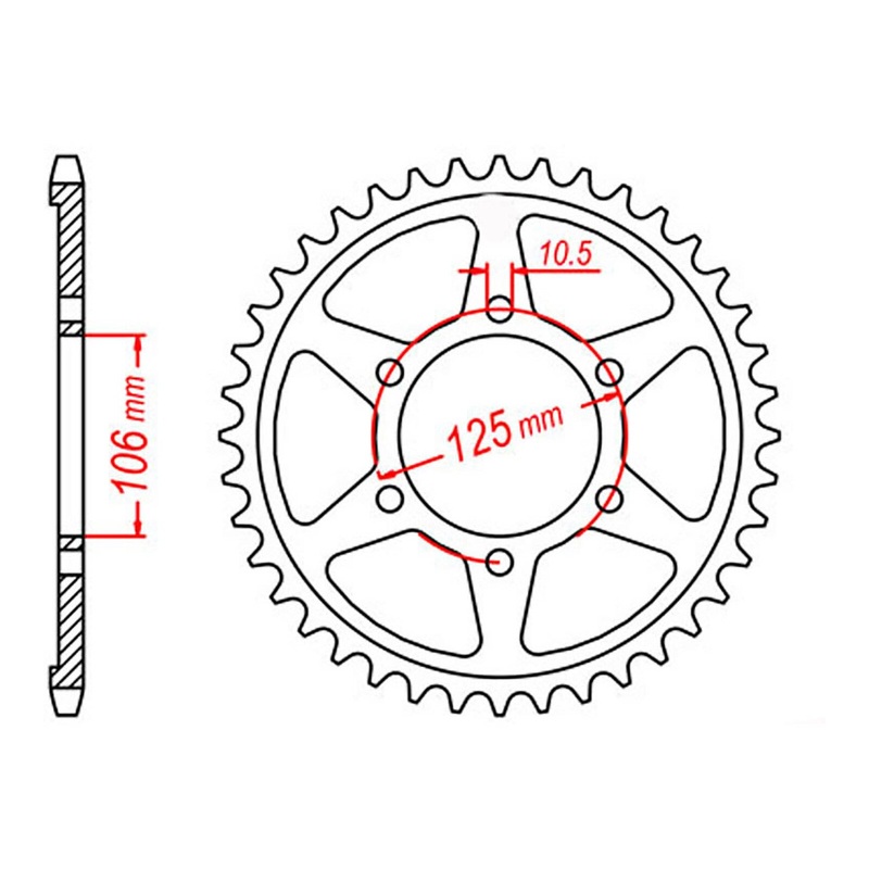 MTX 2014 Steel Rear Sprocket #525