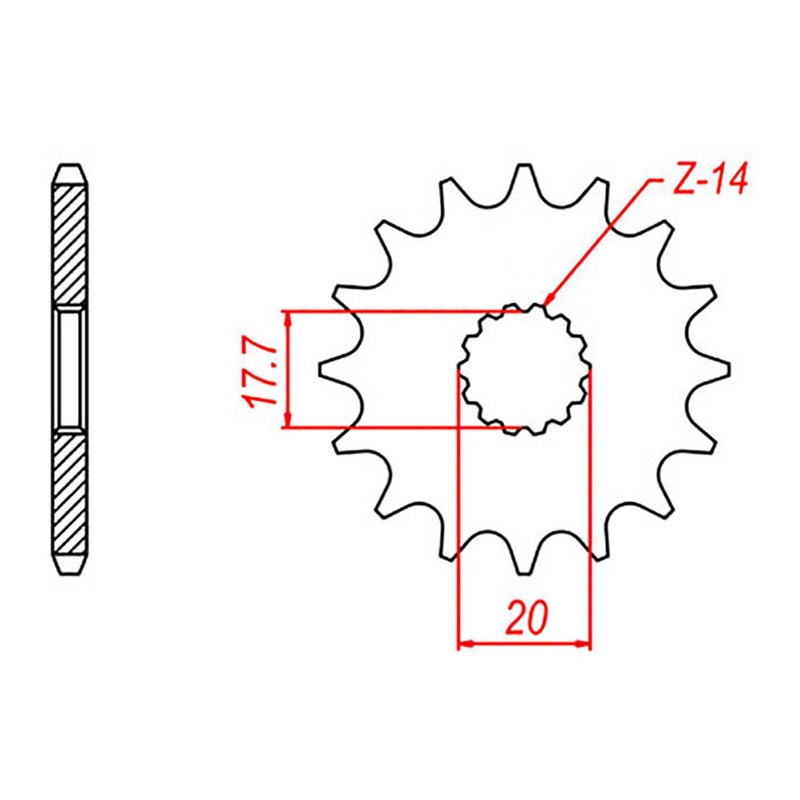 MTX 564 Steel Front Sprocket #520