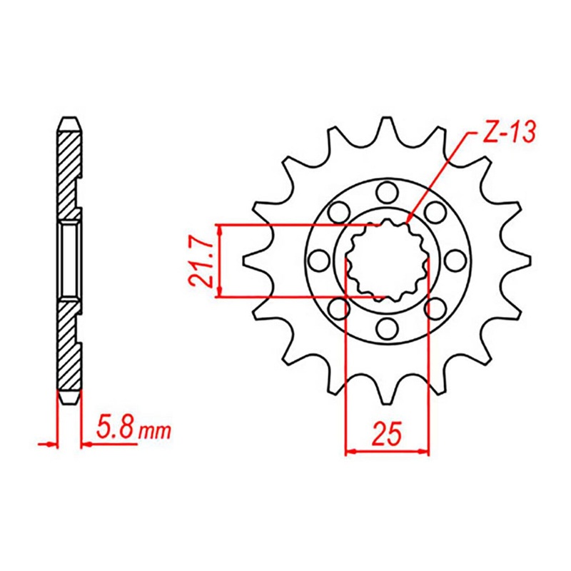 MTX 1565 Steel Front Sprocket #520